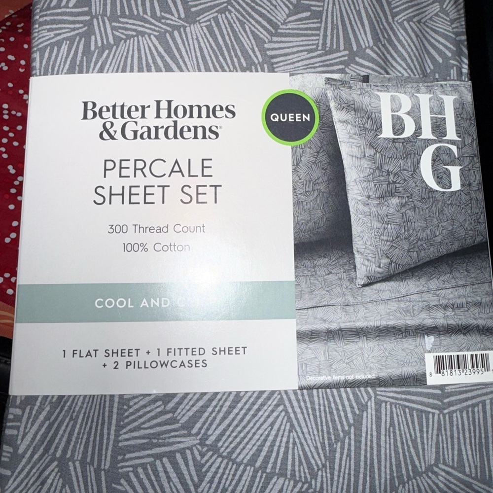 Better Homes And Gardens Cool Gray Percale Sheet Set new in package - Picture 1 of 2